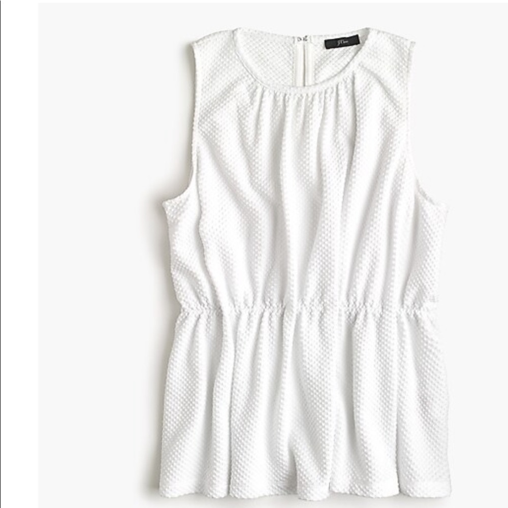 J. Crew. Raised peplum dot top. Like new.